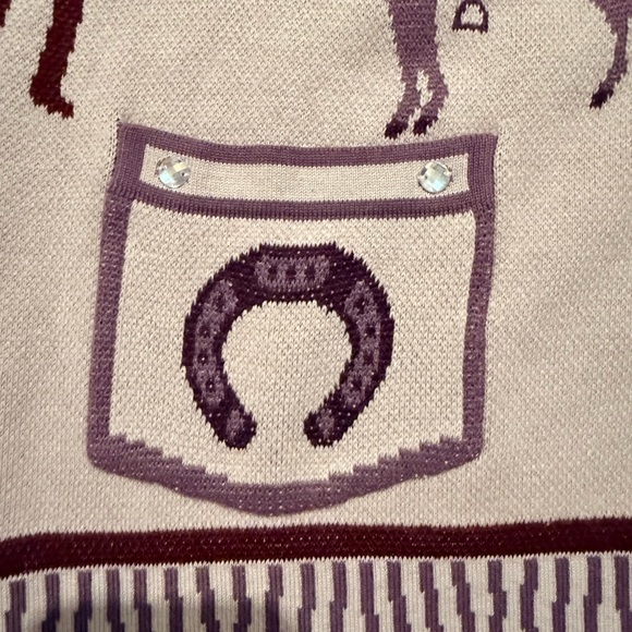 Queen of sparkles NWOT Western icon Cardigan small - Picture 4 of 11